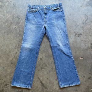 Vintage Levi's 517 orange tab medium wash blue jeans 40x34 38x32 flare bootcut